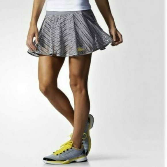 NWT Adidas Stella McCartney Laser tennis skort skirt M Medium gray - Picture 13 of 14